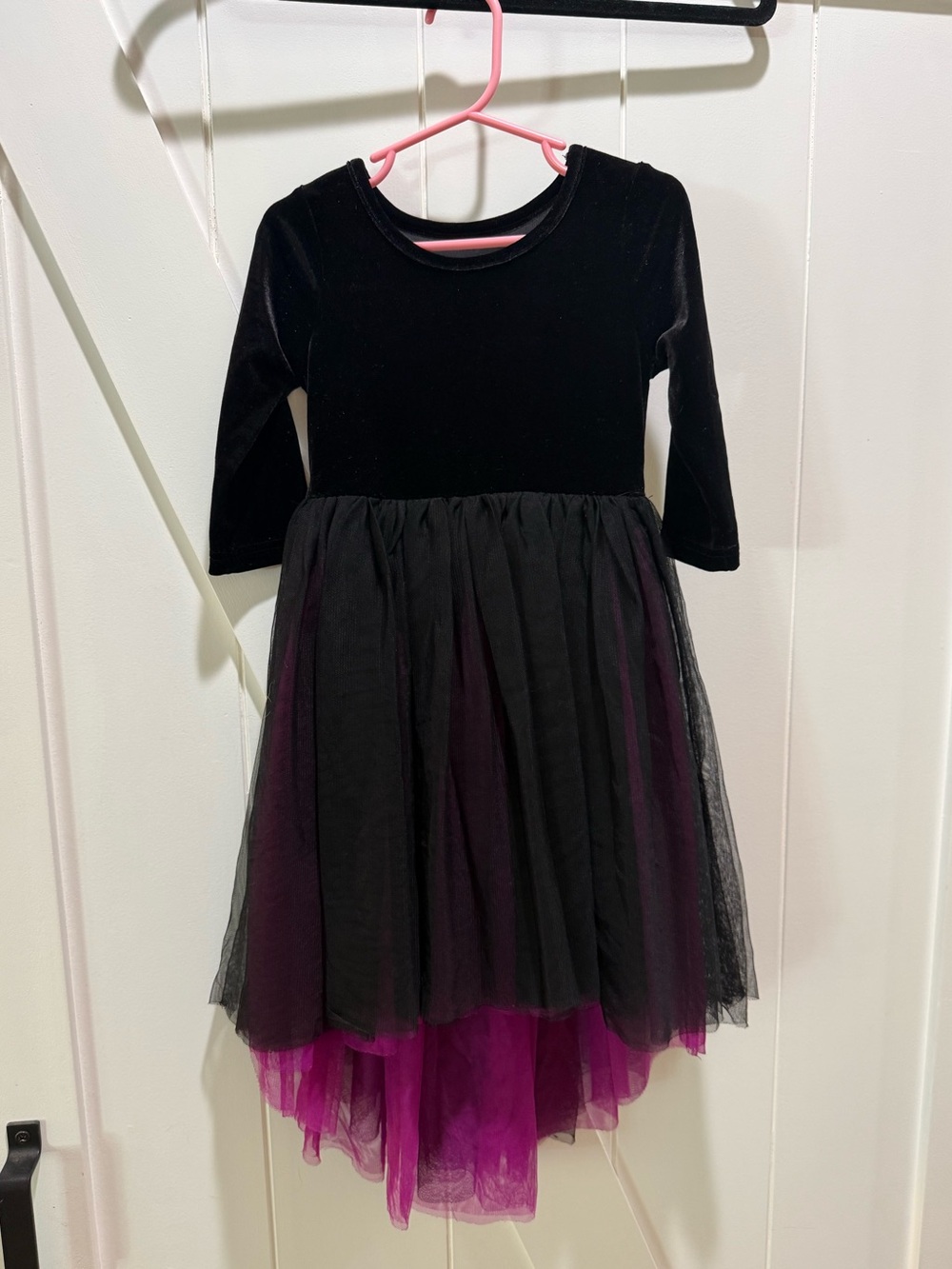 Taylor Joelle Hi-Lo Velvet Tulle Dress - 3T